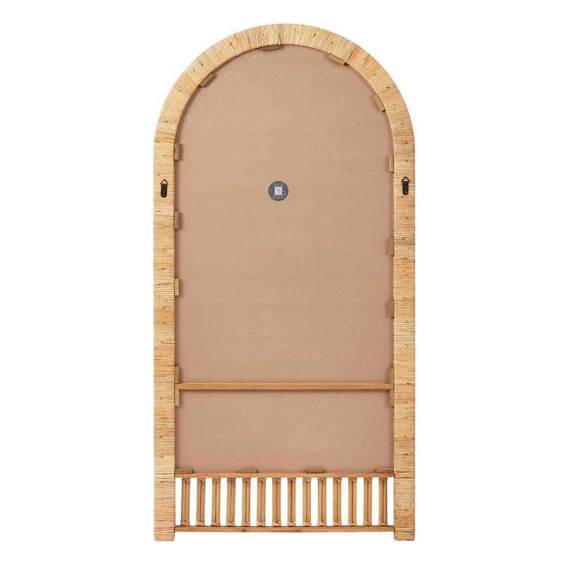 Ariel Woven 180cm Arch Mirror Natural