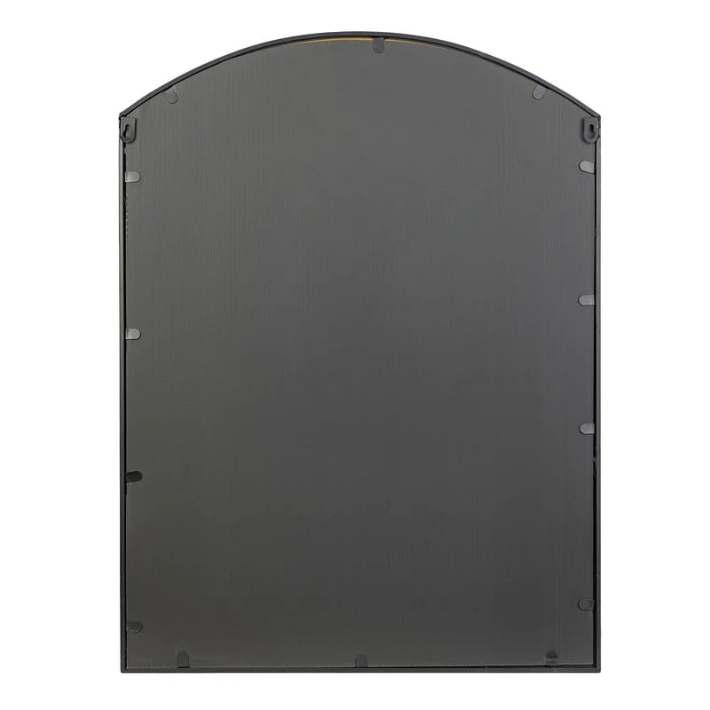 Marais 80cm Arch Top Iron Indoor Outdoor Mirror Black