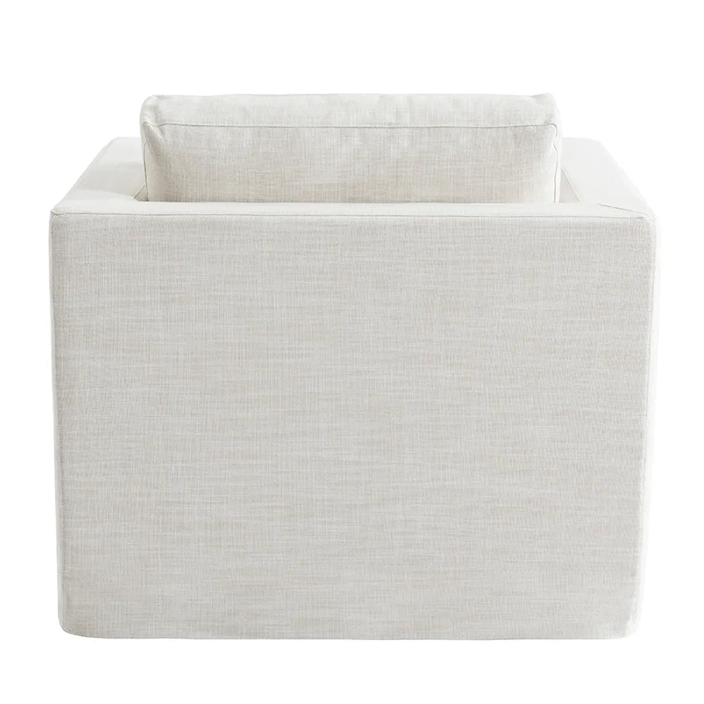 Birkshire Slip Cover Arm Chair - Off White Linen