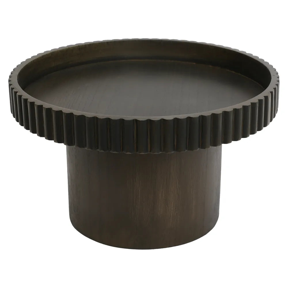 Blythe Footed Bowl - Large Dark Brown
