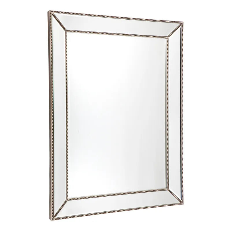 Zeta Wall Mirror - Large Antique Silver