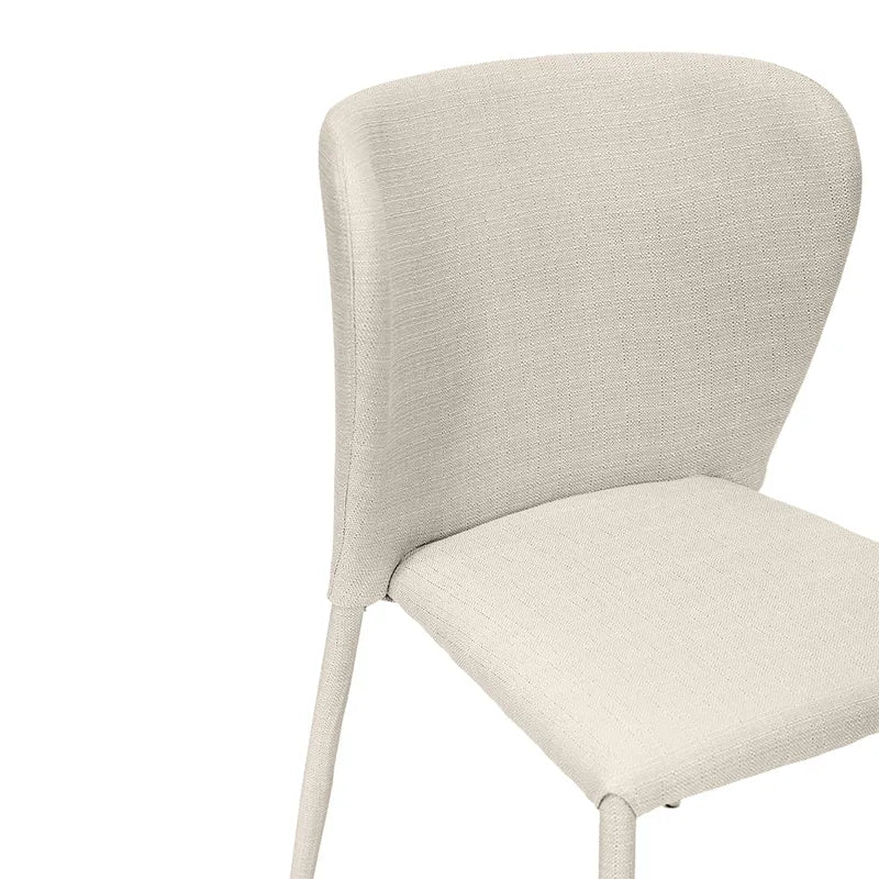 Foley Dining Chair Set of 2 - Natural with Fabric Legs