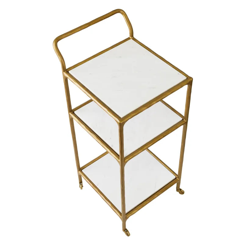 Heston Marble Square Bar Cart