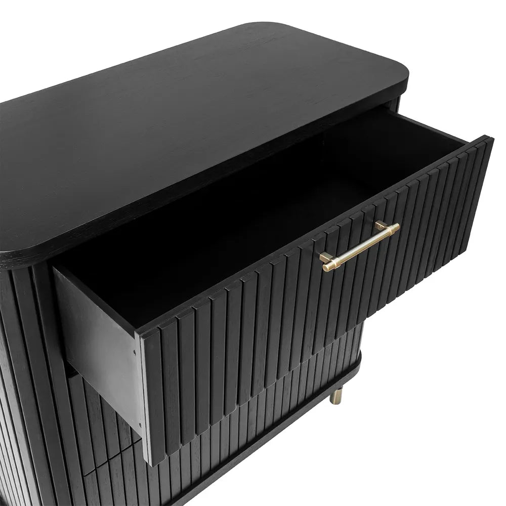 Sophia 3 Drawer Chest - Black