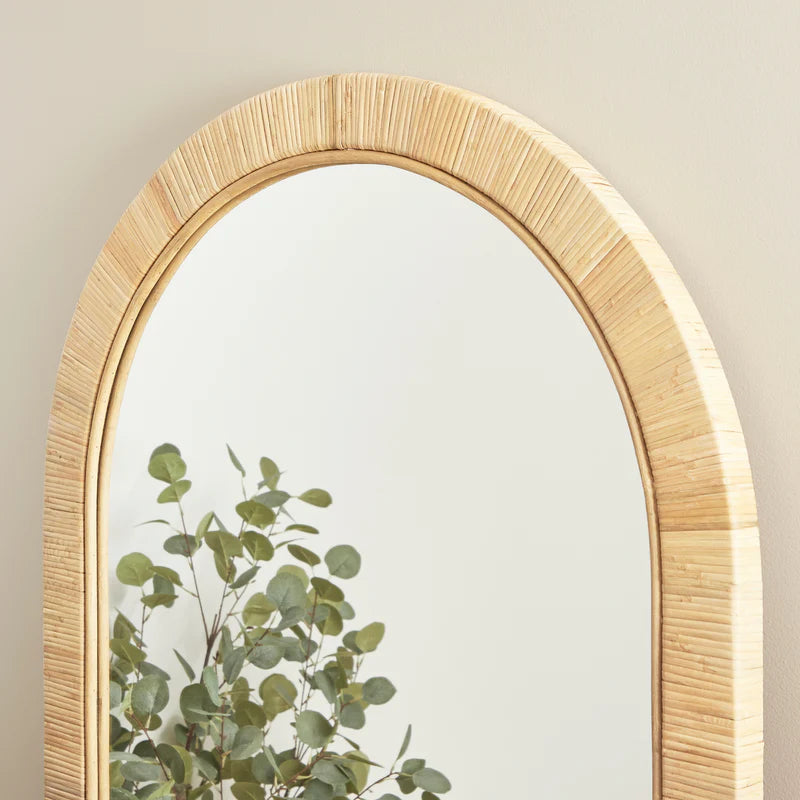Ariel Woven 180cm Arch Mirror Natural