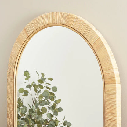 Ariel Woven 180cm Arch Mirror Natural