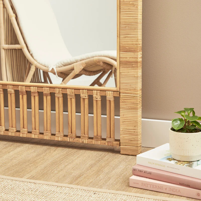 Ariel Woven 180cm Arch Mirror Natural