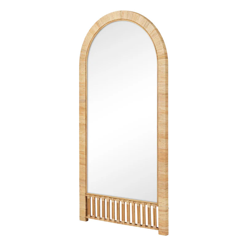 Ariel Woven 180cm Arch Mirror Natural