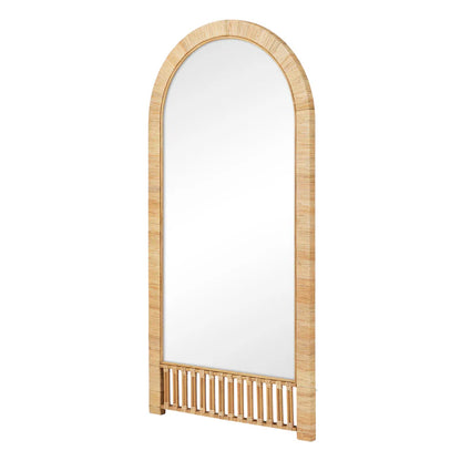 Ariel Woven 180cm Arch Mirror Natural