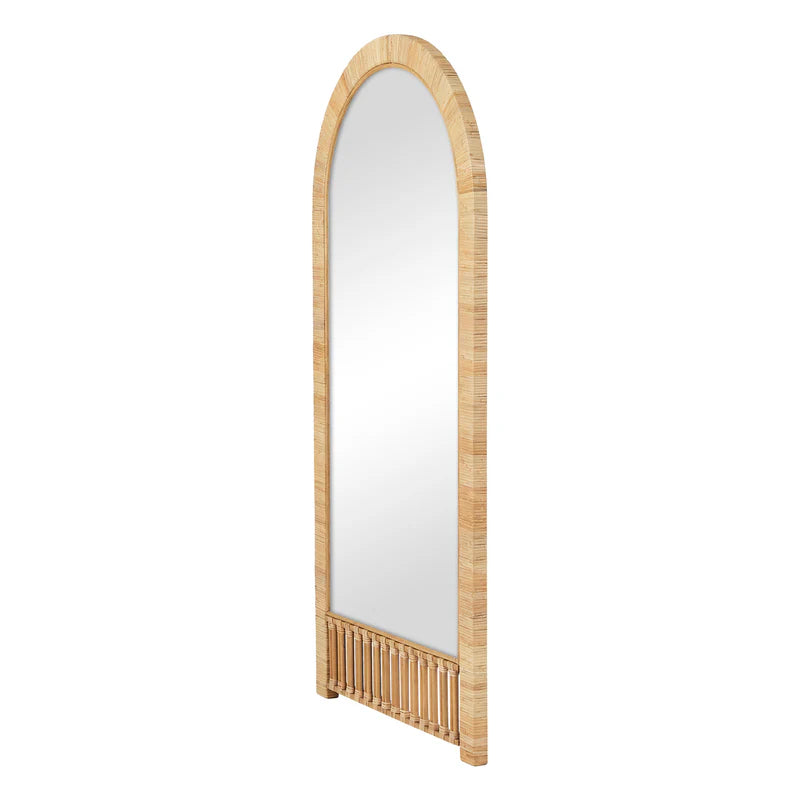 Ariel Woven 180cm Arch Mirror Natural