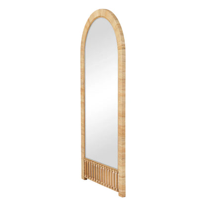 Ariel Woven 180cm Arch Mirror Natural