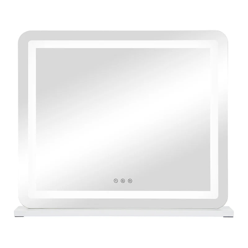 Luna 67cm Rectangle Front Illuminated Vanity Mirror White