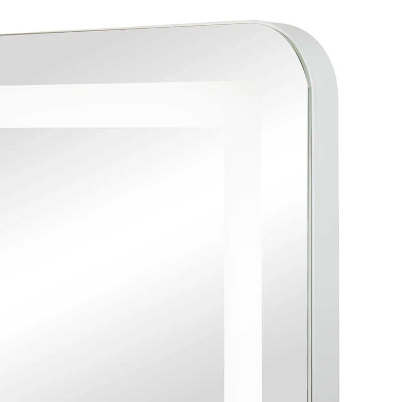 Luna 67cm Rectangle Front Illuminated Vanity Mirror White