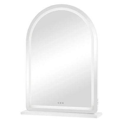 Luna 102cm Arch Front Illuminated Vanity Mirror White