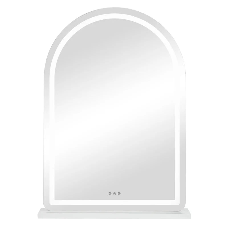 Luna 102cm Arch Front Illuminated Vanity Mirror White