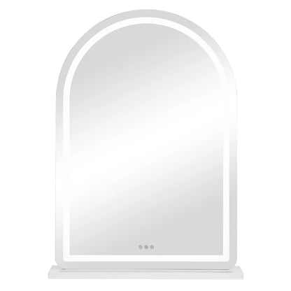 Luna 102cm Arch Front Illuminated Vanity Mirror White