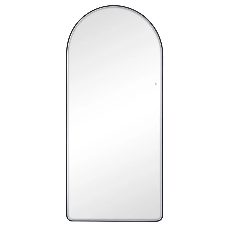 Luna 180cm Arch Front Illuminated Mirror Black