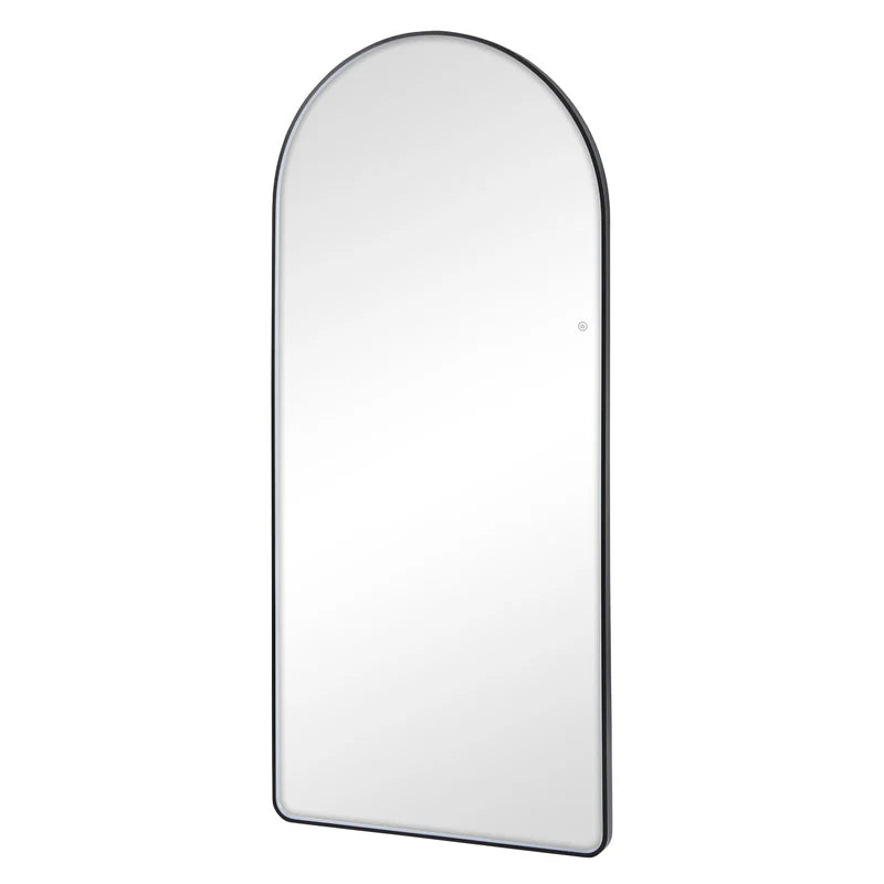 Luna 180cm Arch Front Illuminated Mirror Black