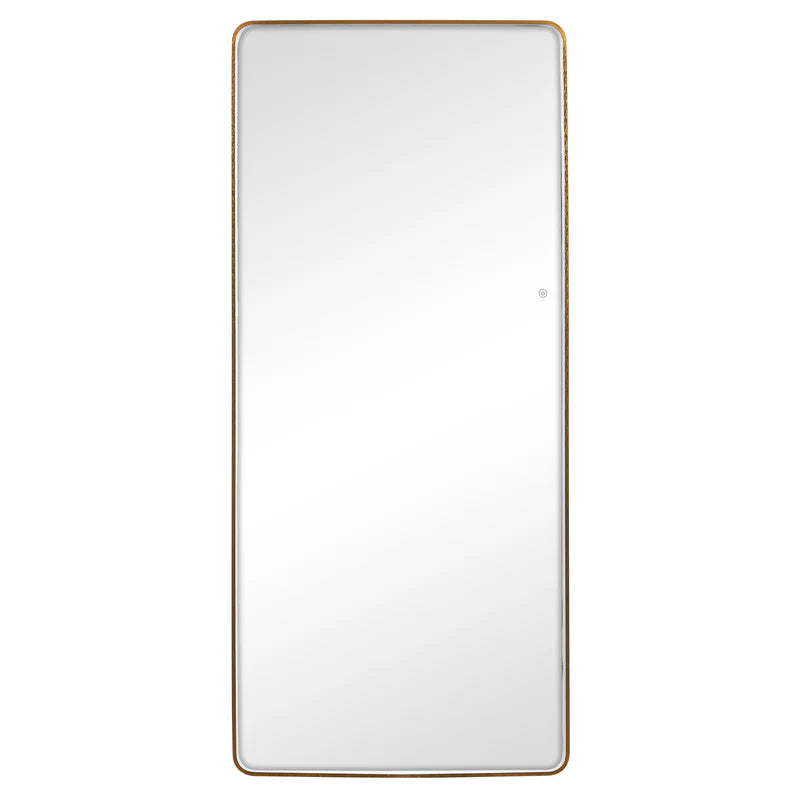 Luna 180cm Rectangle Front Illuminated Mirror Gold