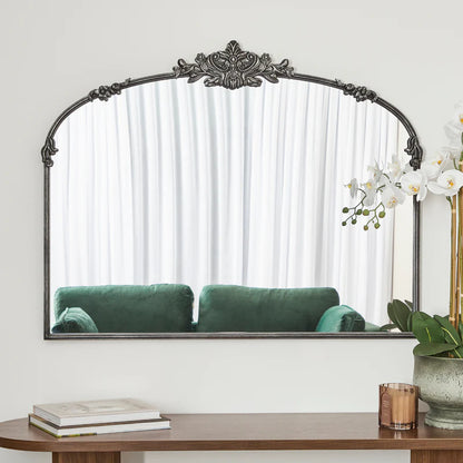Florence 100cm Baroque Mirror Black
