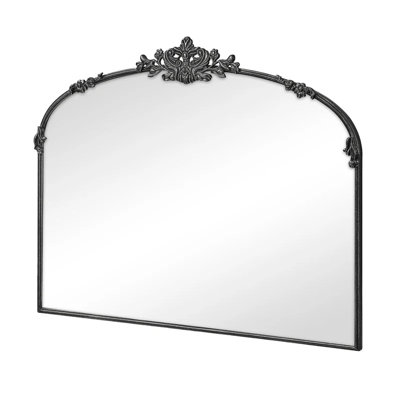 Florence 100cm Baroque Mirror Black