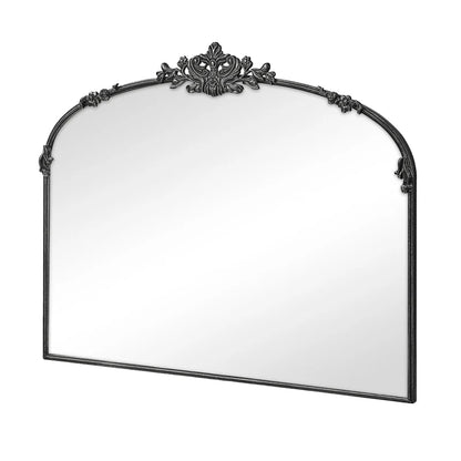 Florence 100cm Baroque Mirror Black