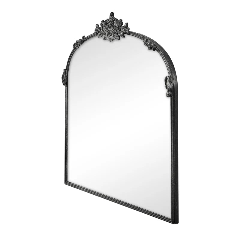 Florence 100cm Baroque Mirror Black
