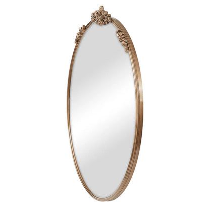 Florence 80cm Baroque Round Mirror Gold