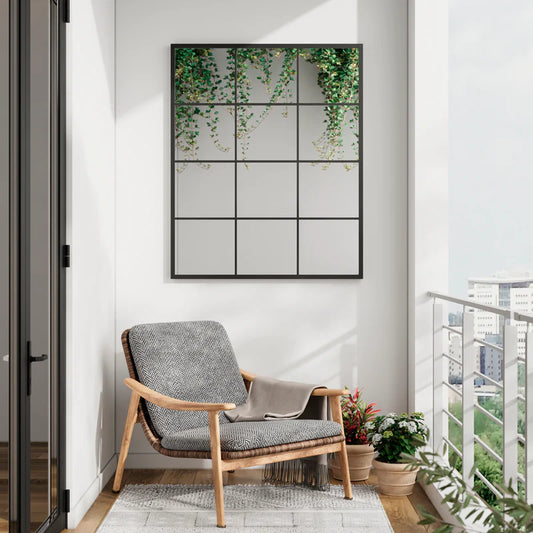 Sophia 110cm Rectangle Mirror Black