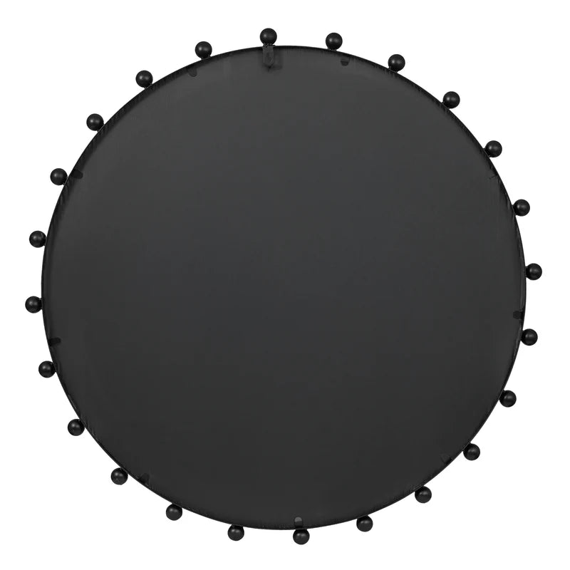 Orbit Sphere 90cm Round Mirror Black