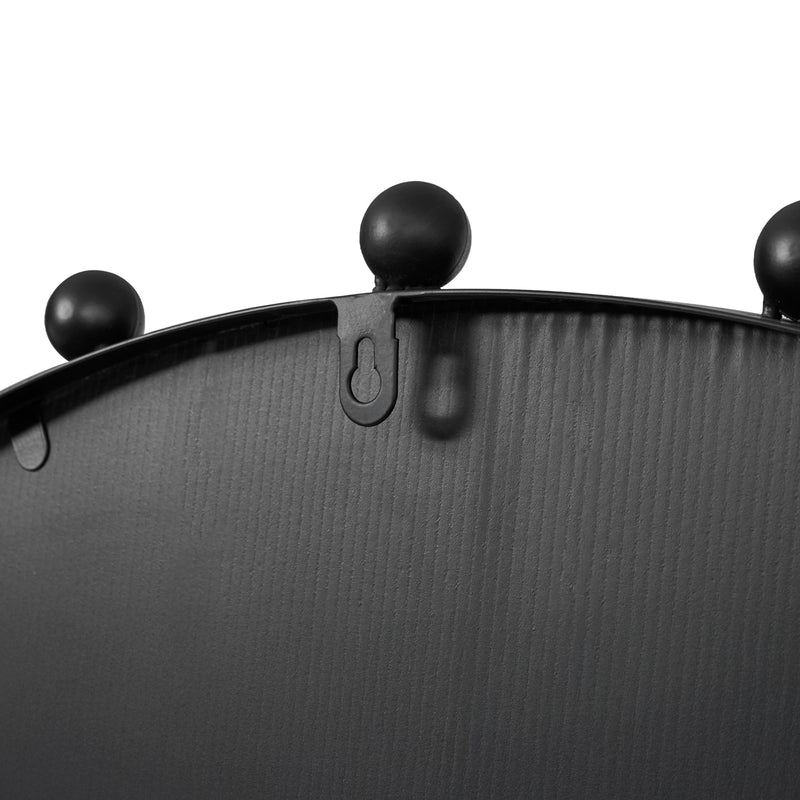 Orbit Sphere 90cm Round Mirror Black