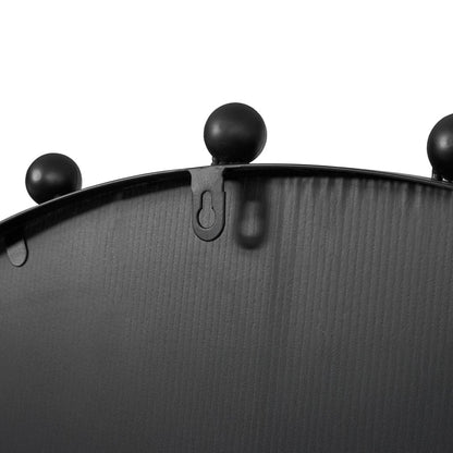 Orbit Sphere 90cm Round Mirror Black