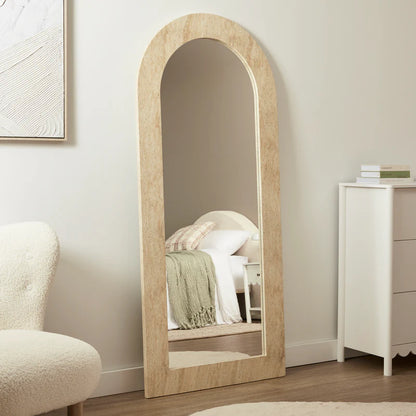 Sienna 180cm Arch Mirror Travertine Look