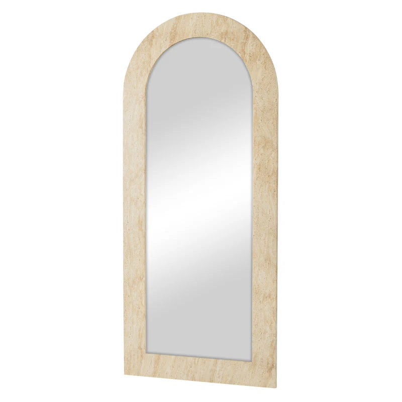 Sienna 180cm Arch Mirror Travertine Look