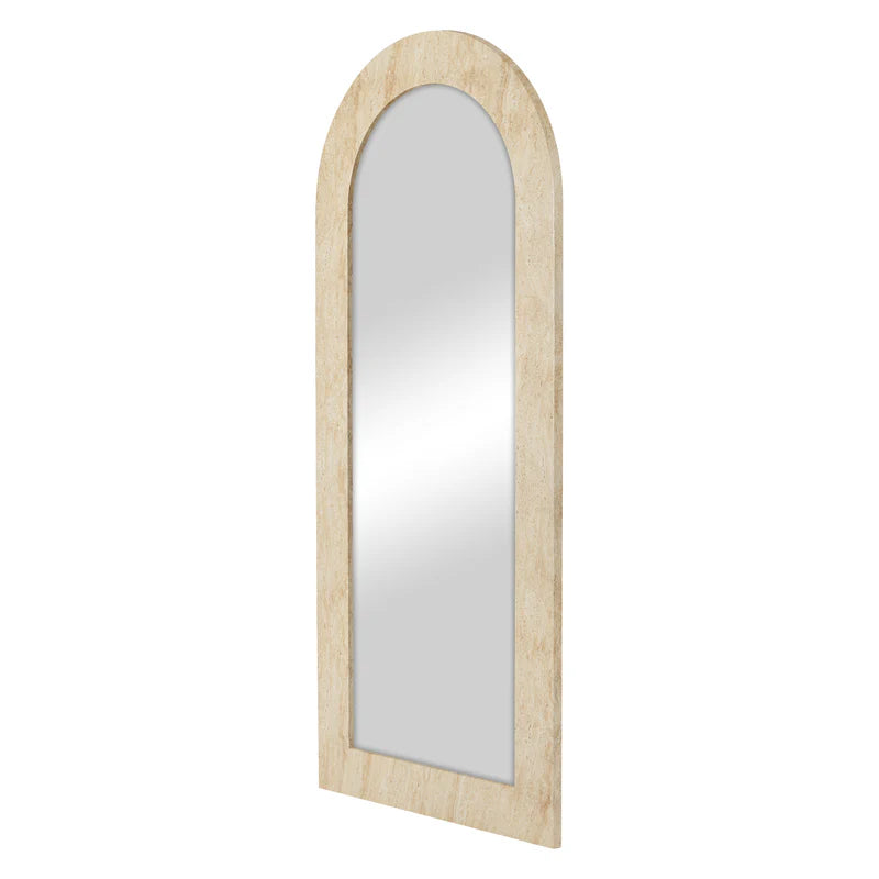 Sienna 180cm Arch Mirror Travertine Look