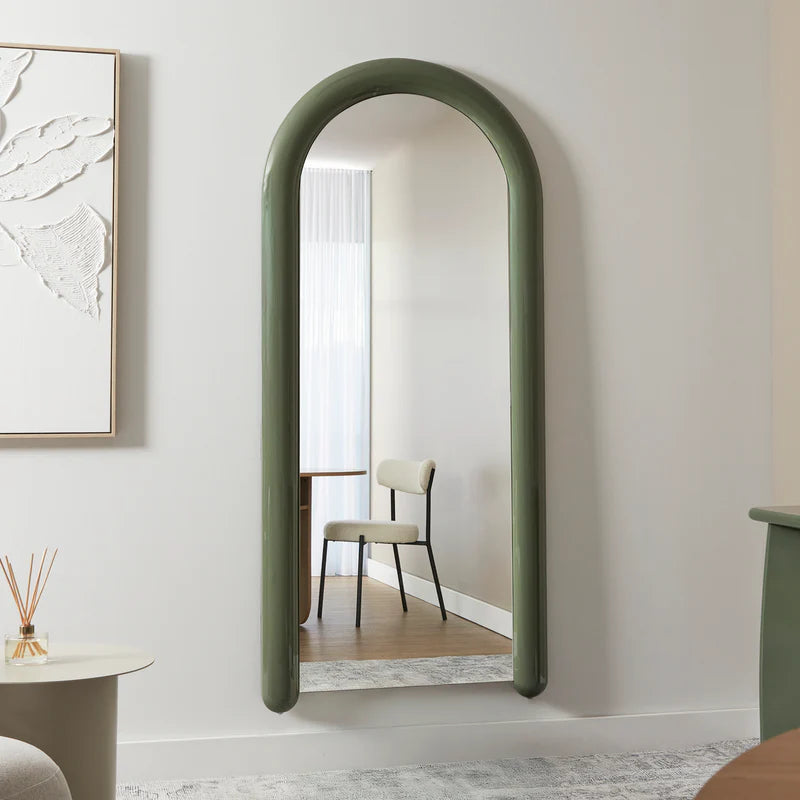 Gigi 180cm Gloss Arch Mirror Green
