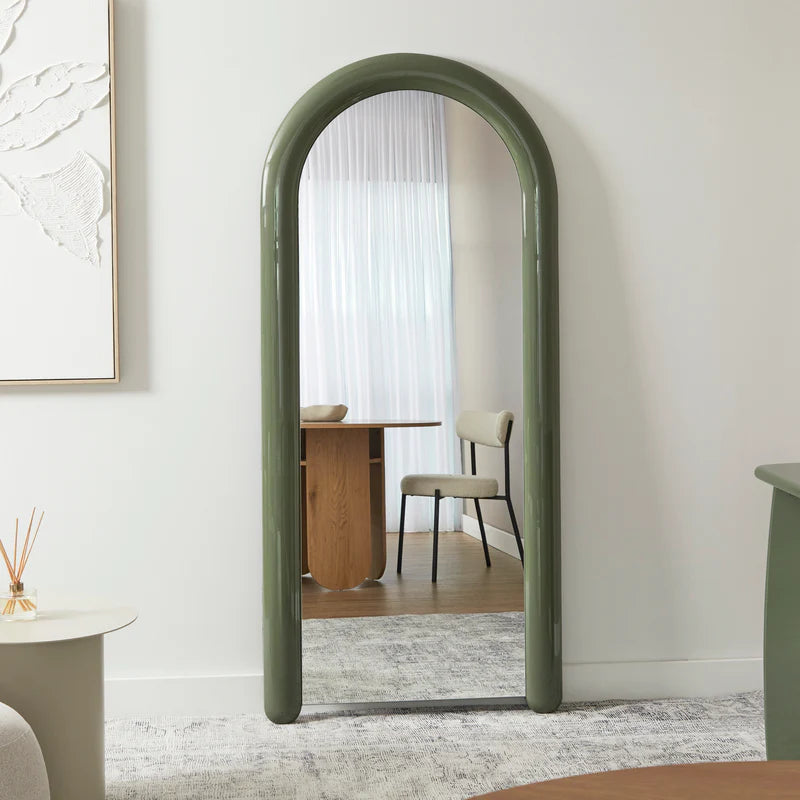 Gigi 180cm Gloss Arch Mirror Green