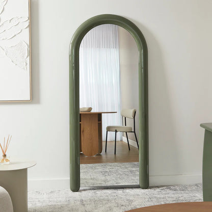Gigi 180cm Gloss Arch Mirror Green