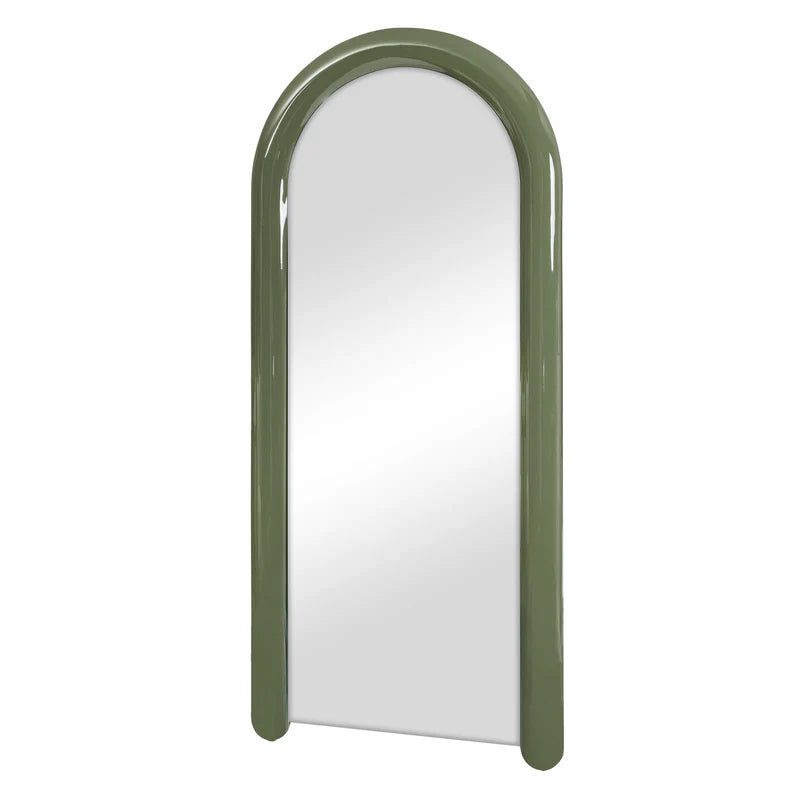 Gigi 180cm Gloss Arch Mirror Green