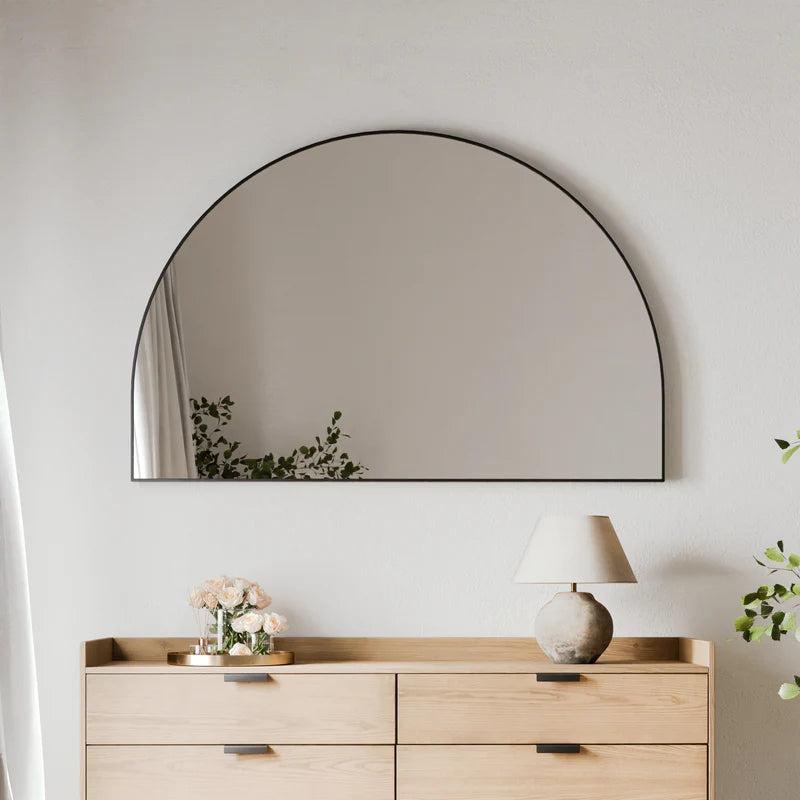 Zali XL 150cm Arched Mirror Black