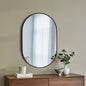 Zoe 90cm Oval Mirror Black