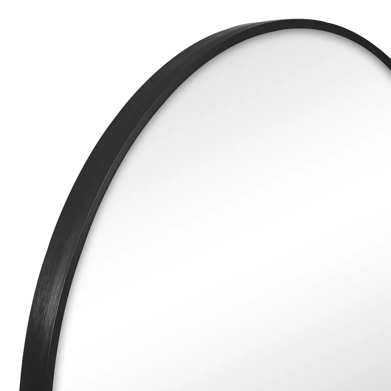 Zoe 90cm Oval Mirror Black