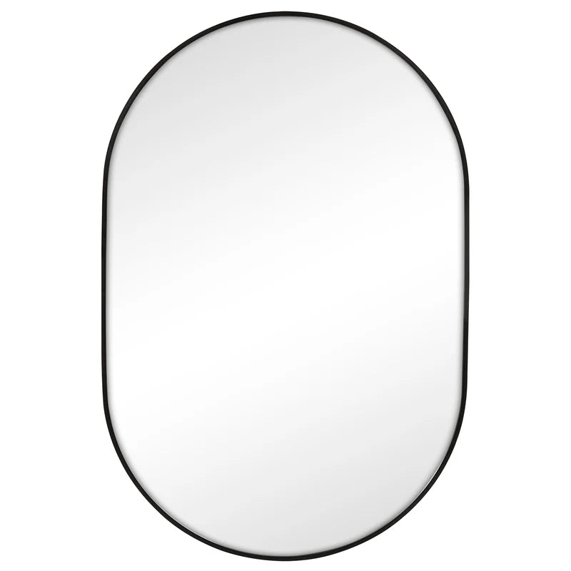 Zoe 90cm Oval Mirror Black