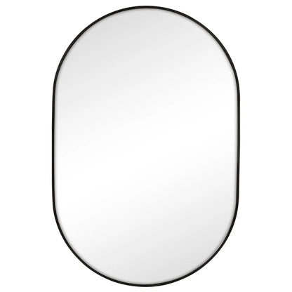 Zoe 90cm Oval Mirror Black