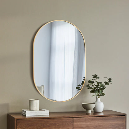 Zoe 90cm Oval Mirror Gold