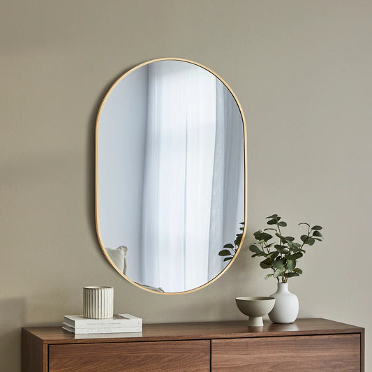 Zoe 90cm Oval Mirror Gold
