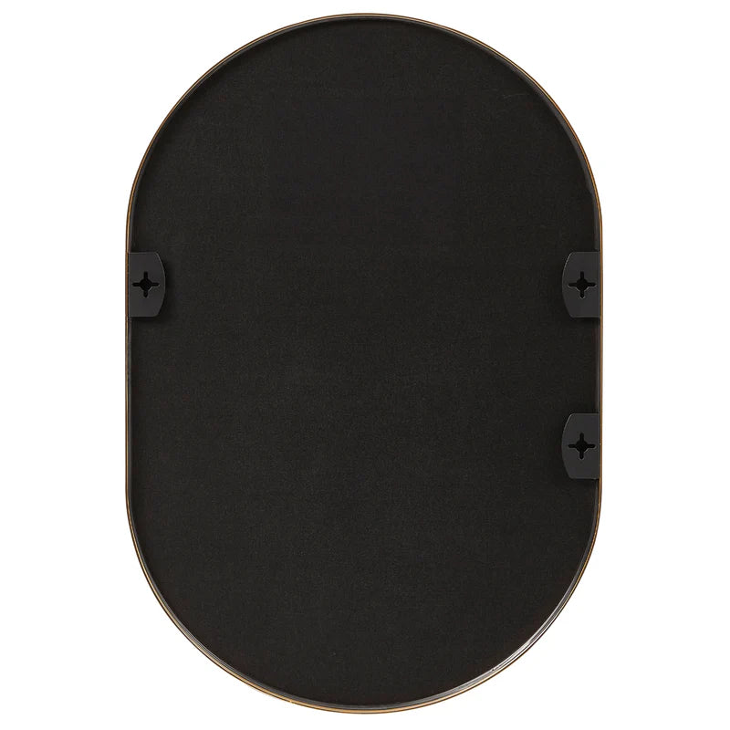 Zoe 90cm Oval Mirror Black