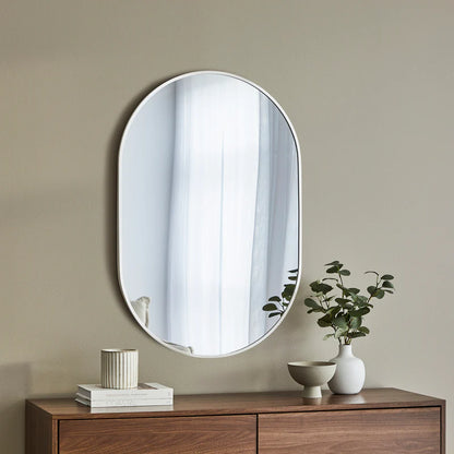 Zoe 90cm Oval Mirror White