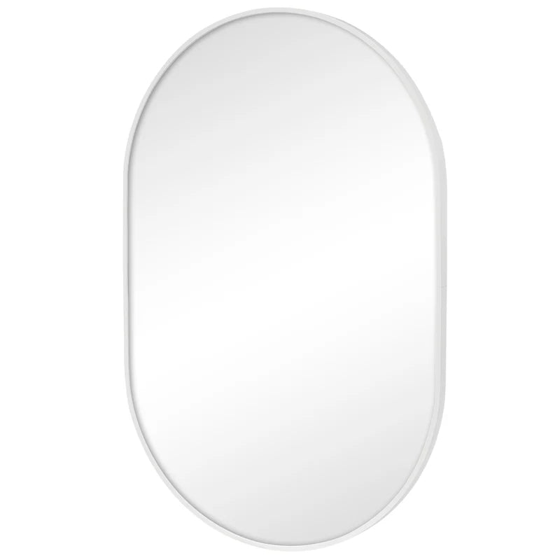 Zoe 90cm Oval Mirror White