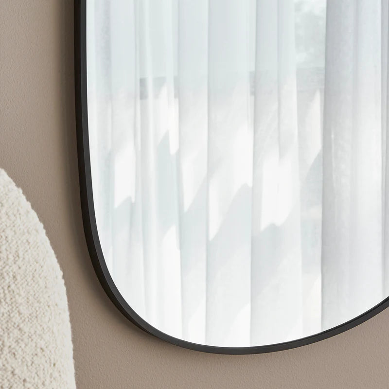Sage 110cm Organic Mirror Black